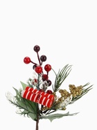 Еловая ветка декоративная «Зимнее волшебство. Грёзы», 19 см - фото 60821550