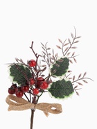 Еловая ветка декоративная «Зимнее волшебство. Грёзы», 22 см - фото 60821554