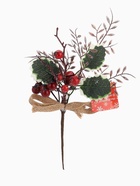 Еловая ветка декоративная «Зимнее волшебство. Грёзы», 22 см - фото 60821556