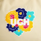 Шопер текстильный с вышивкой UGH , 40х35 см, бежевый цвет - Фото 6