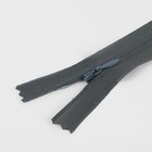 Молния потайная, №3, неразъёмная, потайная, замок автомат, 40 см, цвет тёмно-серый, цена за 1 штуку - Фото 2