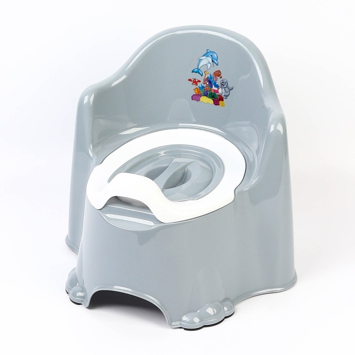 Детский горшок, серый - Фото 1