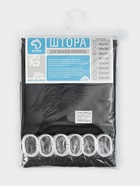 Штора в ванную «Этель. Полоска», 180×200 см, чёрная - Фото 8