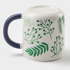 Кружка с ложкой «Гербарий», 350 мл, керамика, белая - Фото 6