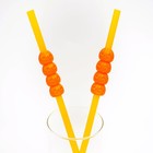 Трубочки для коктейля «Тыква», цвет оранжевый, набор 6 шт. - Фото 2