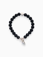 Браслеты парные «Неразлучники» на магните, сердце, чёрно-белые в серебре, d=6 см - Фото 6