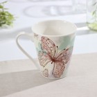 Кружка Доляна «Бабочка», 280 мл, фарфор, белая - Фото 2