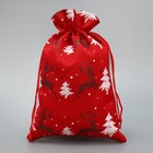 Мешочек подарочный «Новогодний мешочек», олени, 16 × 24 см +/- 1.5 см - фото 320271313