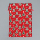 Мешочек подарочный холща «Добра в Новом Году», ёлки, 20 х 30 см +/- 1.5 см (комплект 5 шт) - фото 25566669