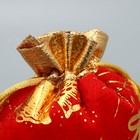 Мешочек подарочный плюш «Новогодние салюты», колокольчики, тиснение, 10 х 12 см +/- 1.5 см, Новый год - Фото 3