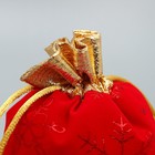 Мешочек подарочный замша «Поздравляю тебя», снежинки, тиснение, 10 х 12 см +/- 1.5 см - Фото 3