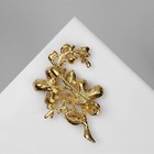 Брошь «Цветок» трилистник, цвет белый в золоте - фото 24263354