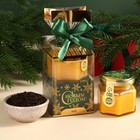 Подарочный набор «С новым годом»: чай чёрный с чабрецом 50 г., крем-мёд с апельсином 120 г. - фото 11170888