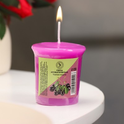 Свеча ароматическая Black Cherry, чёрная вишня, 5×4.5 см