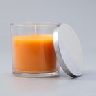 Свеча ГИГАНТ ароматическая в стакане "Сочный апельсин", соевый воск, 10х10 см - Фото 2