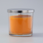 Свеча ГИГАНТ ароматическая в стакане "Сочный апельсин", соевый воск, 10х10 см - Фото 5