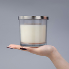 Свеча ароматическая в стакане "Black Coconut", черный кокос, 10х10 см - фото 9463900