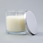 Свеча ароматическая в стакане "Сlean cotton", чистый хлопок, 10х10 см - фото 9463905