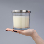 Свеча ароматическая в стакане "Сlean cotton", чистый хлопок, 10х10 см - фото 7676469