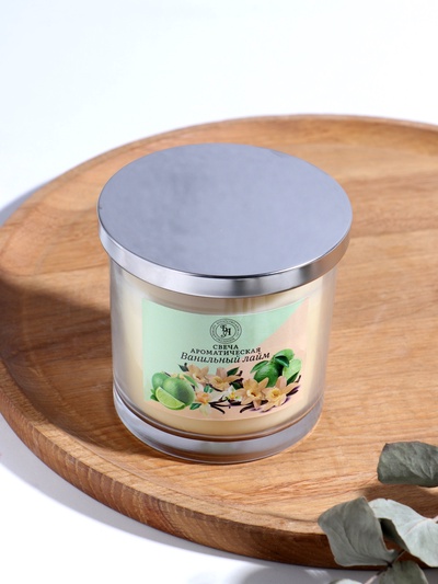 Ароматическая свеча в стакане «Ванильный лайм. ГИГАНТ», 10×10 см