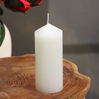Свеча интерьерная "Столбик", белая, 4х10 см - Фото 2