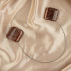 Подхват для штор «Квадрат перламутровый», 4 × 4 см, цвет кофейный - Фото 2