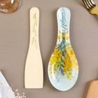 Подарочный набор «Мимоза»: подставка под ложку, лопатка - Фото 2