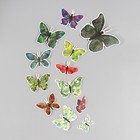 Бабочки картон "Листья" набор 12 шт h=4-10 см - фото 320271525