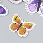 Бабочки картон двойные крылья "Газетные" набор 12 шт h=4-10 см на магните - фото 7548665