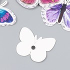 Бабочки картон двойные крылья "Газетные" набор 12 шт h=4-10 см на магните - фото 7548666