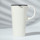 Кружка новогодняя керамическая с крышкой «Твори чудеса», 550 мл, цвет белый - фото 24986805