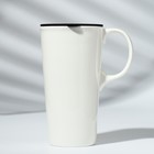 Кружка керамическая с крышкой «Чудеса там, где в них верят», 550 мл, цвет белый - фото 9528349