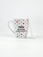 Кружка с ложкой керамическая «Мамы, как пуговки», 310 мл - Фото 2