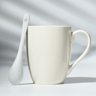 Кружка керамическая с ложкой «Хочу фыр-фыр», 310 мл, цвет белый - Фото 4