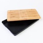 Чабань для чайной церемонии ДЖЕКИЧАЙ, 42.5×25.5×4 см, бамбук, чёрный поддон - Фото 2