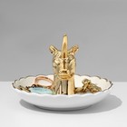 Подставка универсальная керамика «Единорог» 14×11,5, цвет бело-золотой - фото 7530200