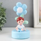 Фигурка светящаяся «Малыш или Малышка у цветка», полистоун, 14.5×8×8 см, МИКС - Фото 2