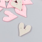 Декор для творчества пластик "Сердце мятое" розовый матовый 0,3х2,3х2,9 см - Фото 2