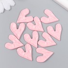 Декор для творчества пластик "Сердце мятое" розовый матовый 0,3х2,3х2,9 см - Фото 3