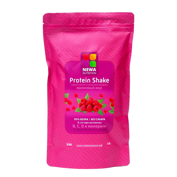 Протеиновый коктейль с малиновым вкусом, снижает аппетит и способствует похудению, 350 г - Фото 1