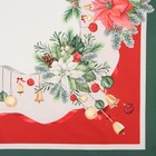 Скатерть Этель «Рождественский венок», 150х220 см, с ВГМО, 100% хл, саржа 190 г/м2 - Фото 3