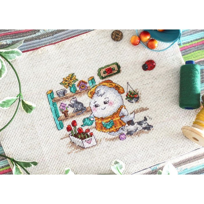 Набор для вышивания «Цветовод» 11 × 11 см - фото 1906420560