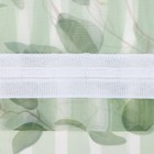 Штора-тюль для кухни Witerra Лист 140х180см, полос. зеленый, пэ100% - фото 24293625