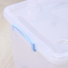 Контейнер для хранения с крышкой, 50 л, на колёсах, 61×39×32 см, прозрачный - Фото 8