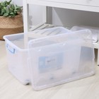 Контейнер для хранения с крышкой, 50 л, на колёсах, 61×39×32 см, прозрачный - Фото 9