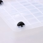 Контейнер для хранения с крышкой, 50 л, на колёсах, 61×39×32 см, прозрачный - Фото 10