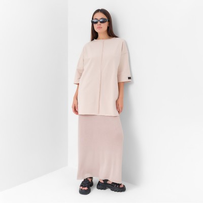 Футболка женская MIST Base, размер S-M, бежевая