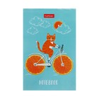 Блокнот А7, 48 листов, в клетку, на склейке, "Котик-апельсинка", обложка мелованная бумага, ламинация, трёхцветный блок, блок 60 г/м2, 5В МИКС - фото 24263394