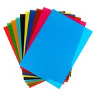 Картон цветной А4, 10 листов, 10 цветов, лакированный, "Влад А4", 190 г/м2, односторонний, в папке - фото 23017120