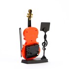 Часы - будильник настольные «Скрипка с пюпитром», дискретный ход, d=6.5 см, 11.6×21 см, АА - Фото 3